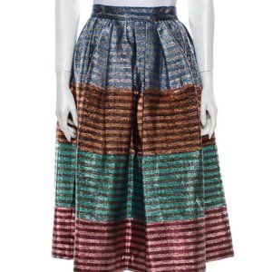 House of Holland Striped Knee-Length Skirt w/ Tags